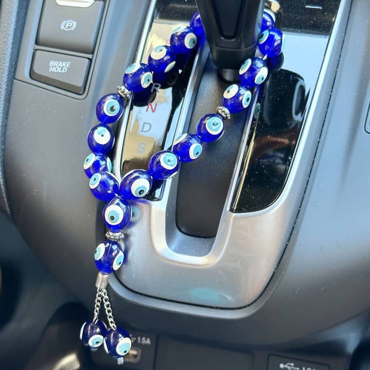 Evileyefavor – wholesale Car Decorative Charm - Unisex – Evil Eye Car Mirror Charm, Greek Komboloi Car Accessories0