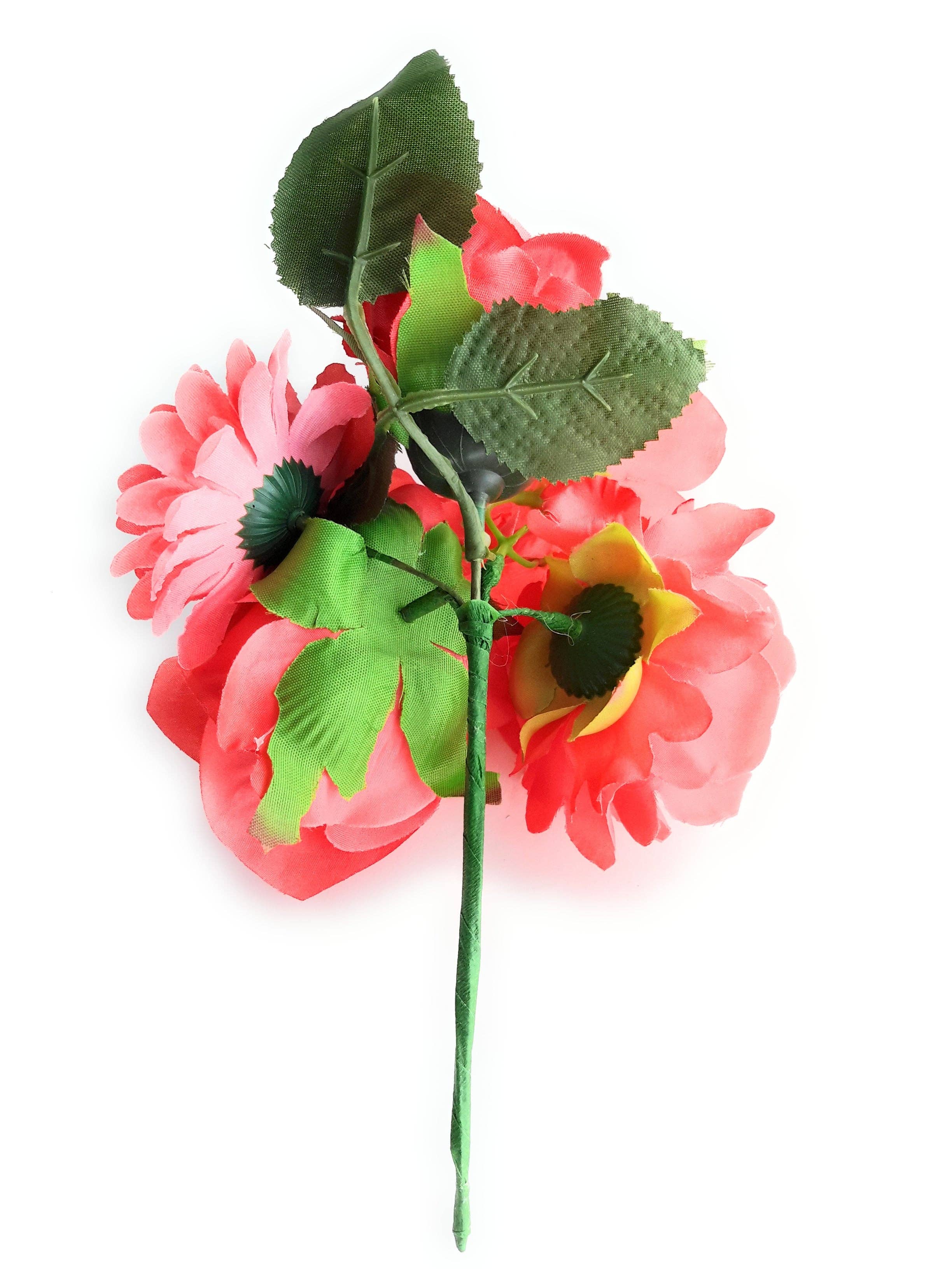 BRANDELIA – wholesale Artificial flowers – Bouquet Flamencas Flowers April Fair Seville · Coral7