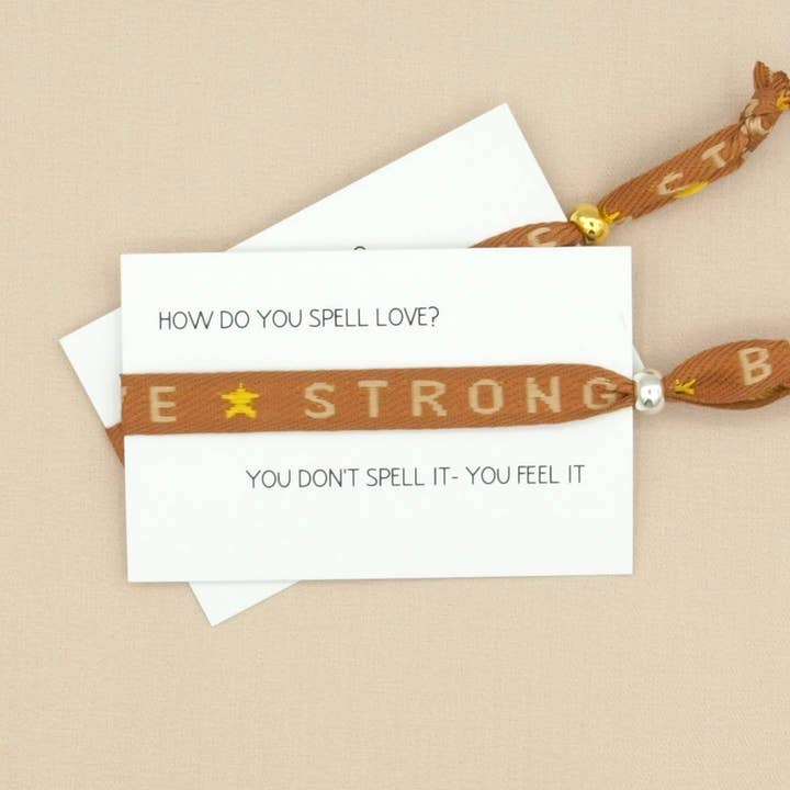 Bracciale in lanugine Brave strong per la vendita all'ingrosso da parte di by Indah