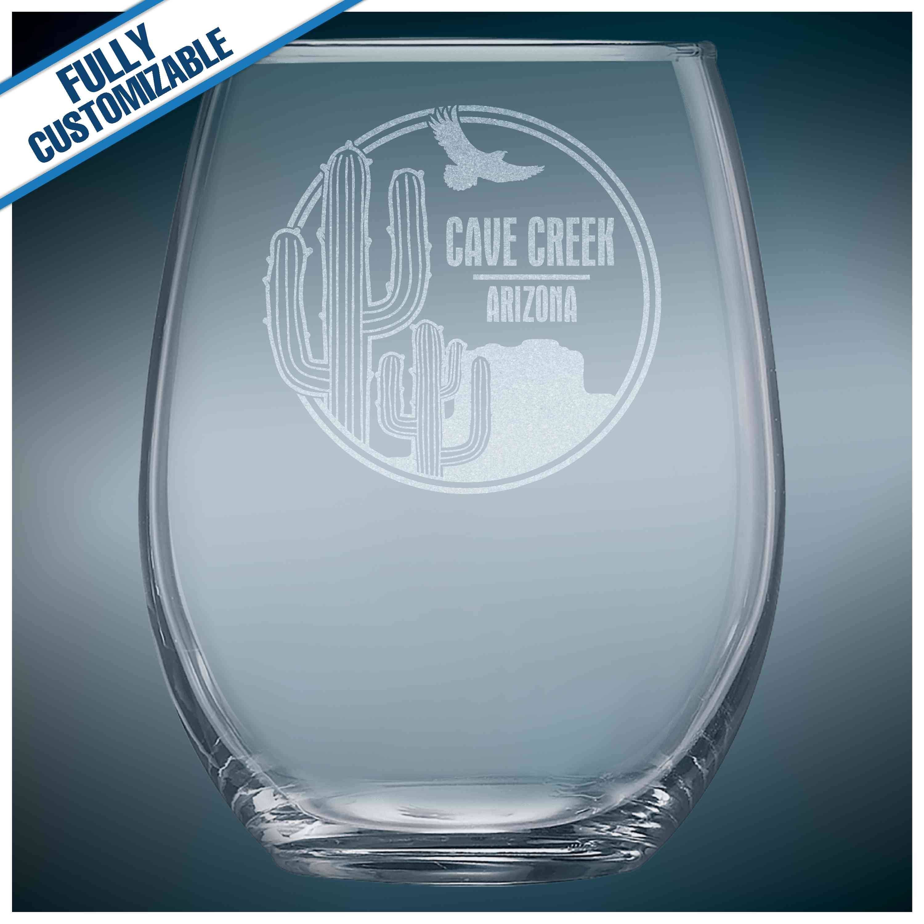 GiftWorksPlus - Wholesale Wine Glass - Engraved Stemless Wine Glasses - Fully Customizable1