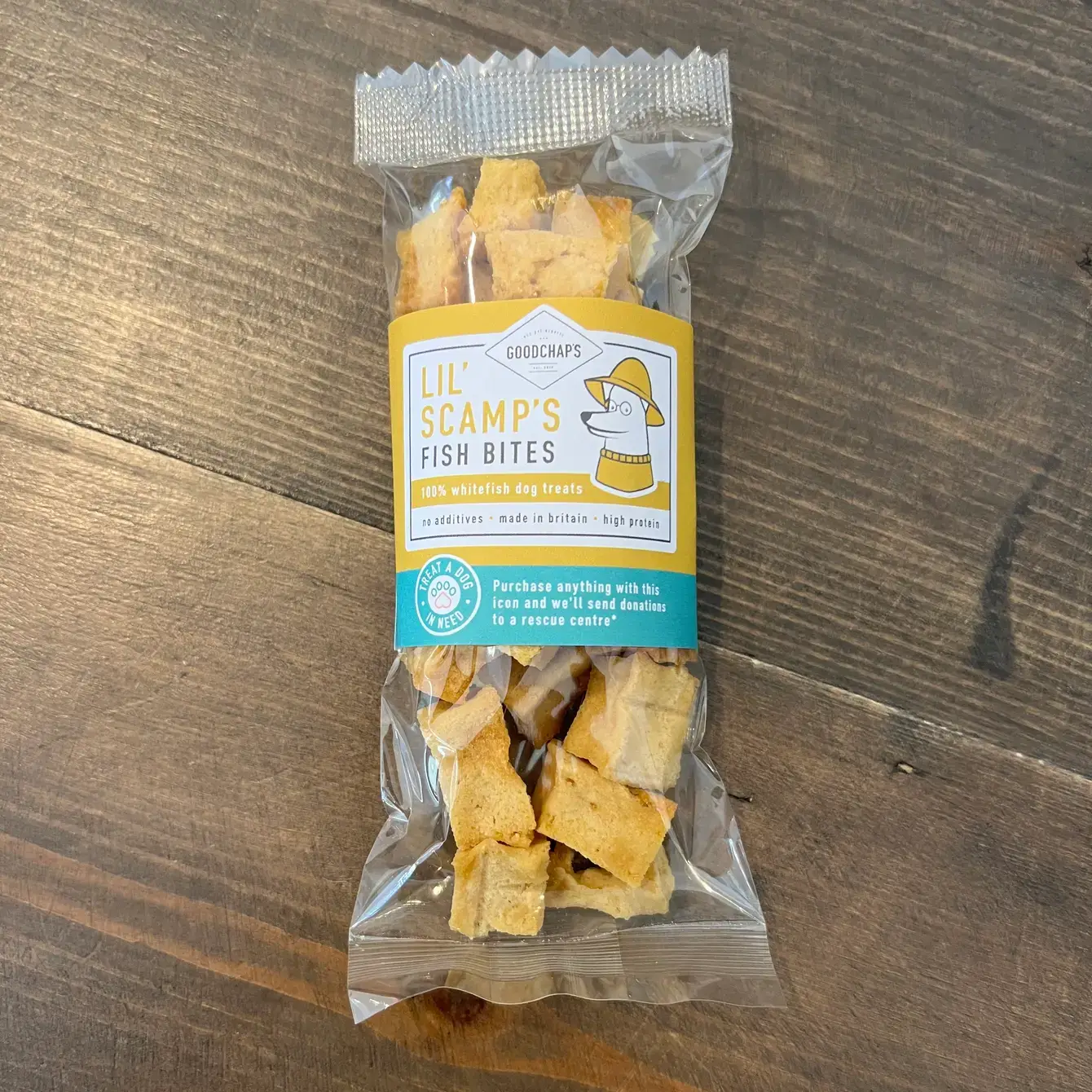 Goodchap's – wholesale Pet treats – Dog – Lil' Scamp's Fish Bites | CDU of 10 Packs 1