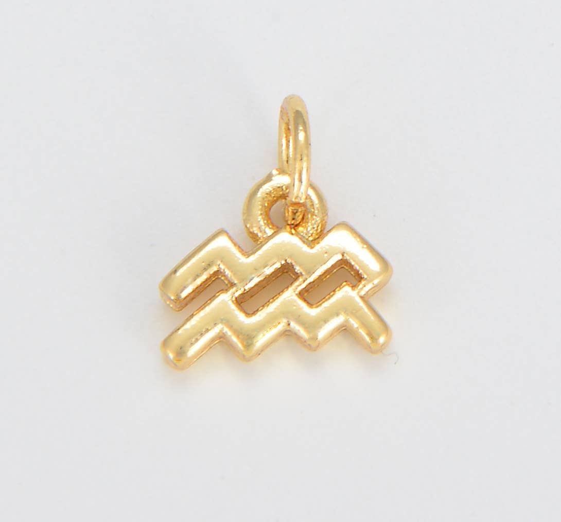 Beads Creation - Venta al por mayor Abalorios/colgantes individuales - Dijes pequeños de constelaciones zodiacales en oro 18K CP15916