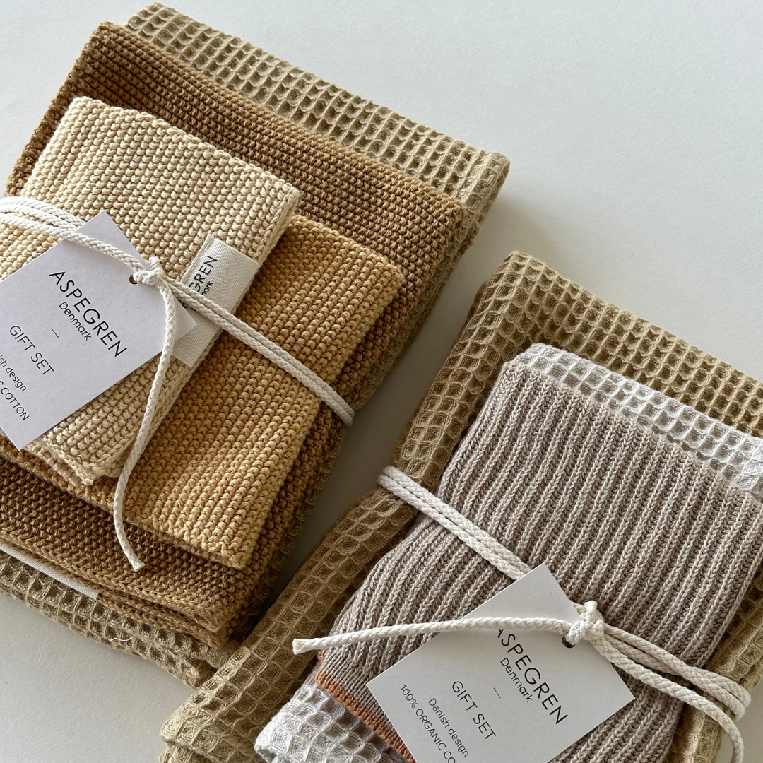Aspegren Denmark - Wholesale Dishcloth - Gift set - 100% Organic cotton - Set of 4 - Melon 2