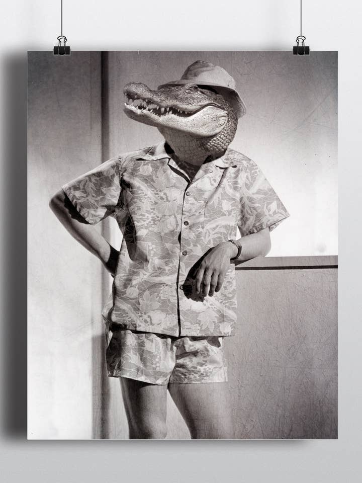 Gator Print, Cool Dad Gift, College Dorm Art for wholesale by The Wild Oddisorium