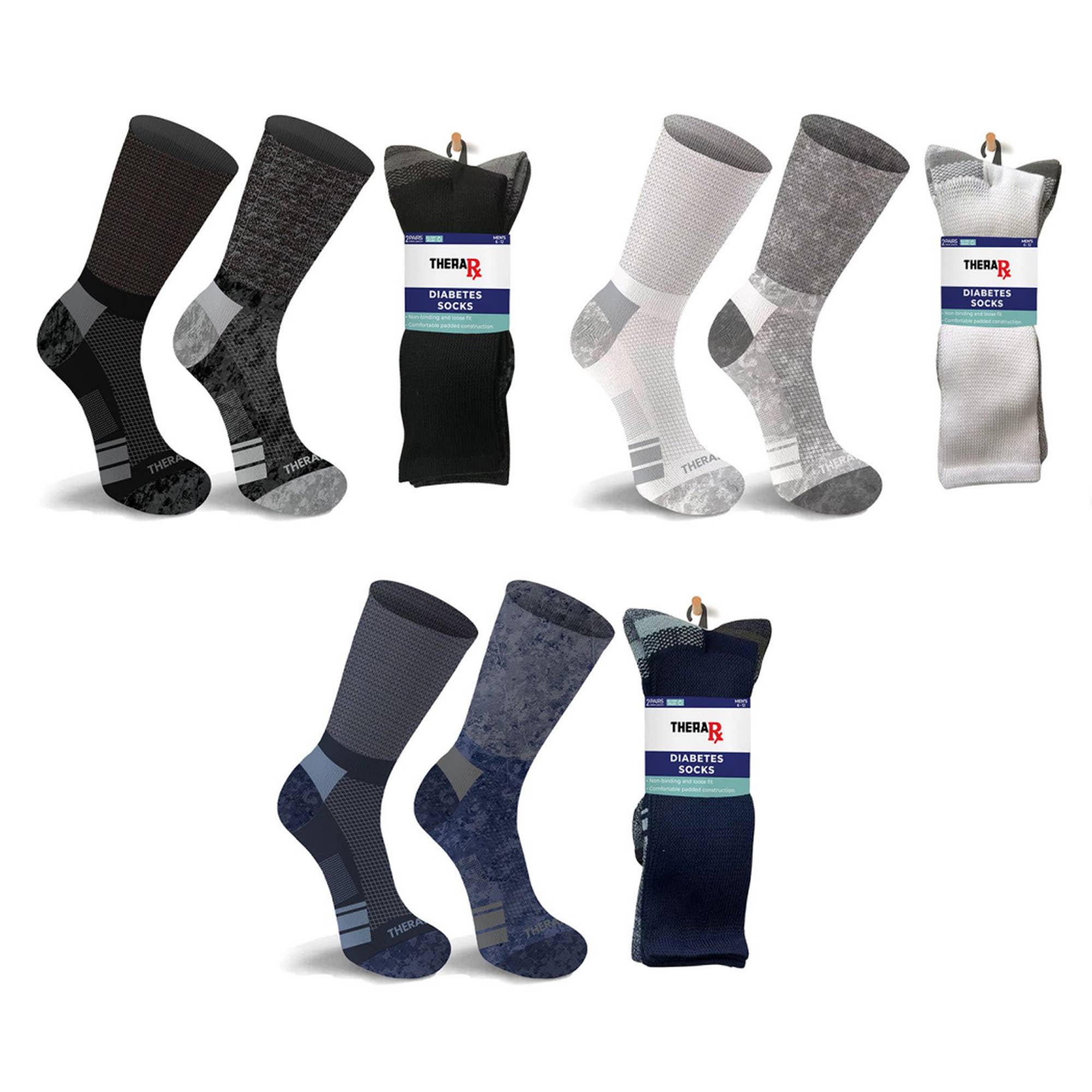 Extreme Fit Wholesale – wholesale Socks – Unisex – 2-Pairs: Non-Binding Loose Fit Cotton Diabetic Crew Socks0
