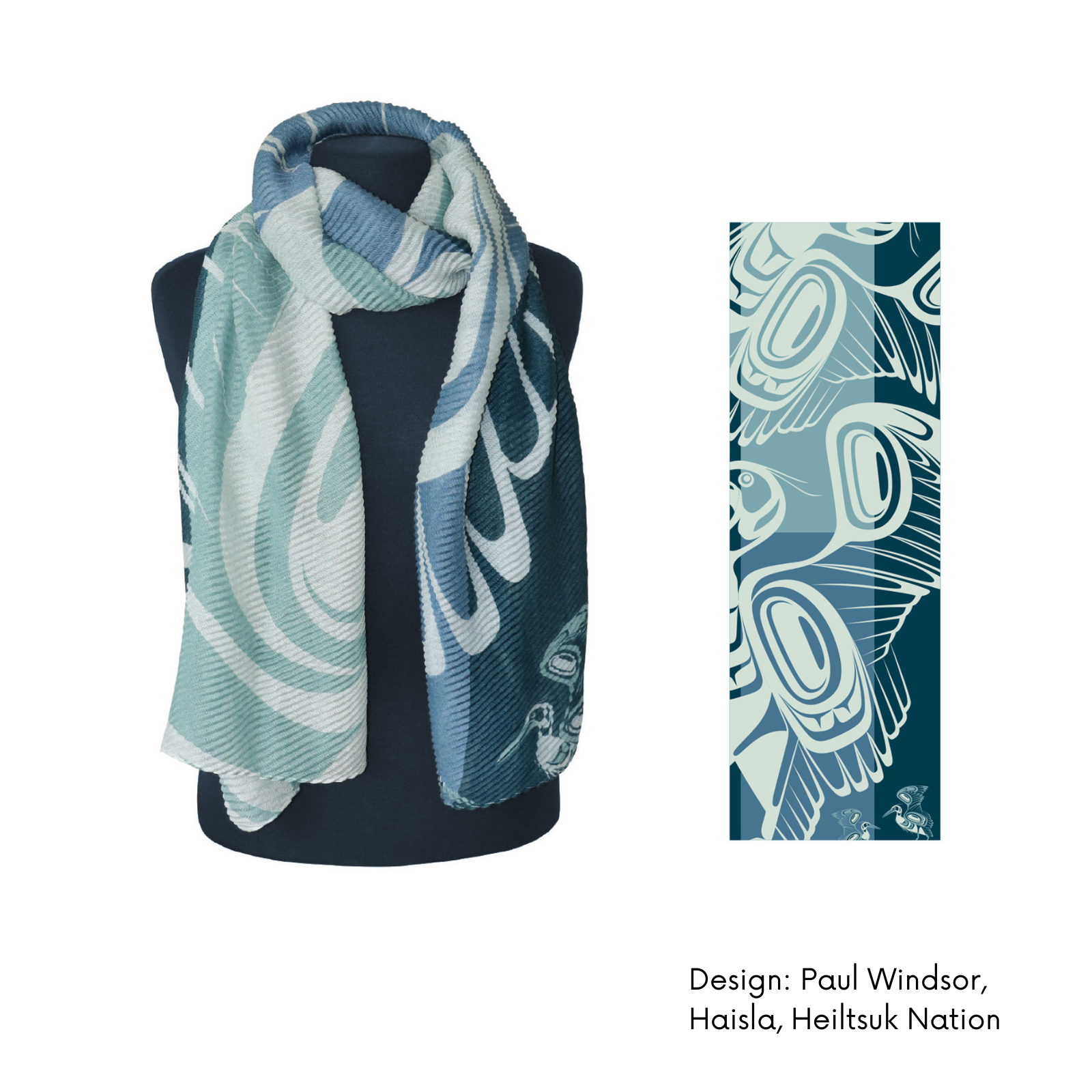 Made By Humans || Light Codes Studio - Vendita all'ingrosso Sciarpa - Donna - Sciarpa Eco con Design Indigeno Contemporaneo0