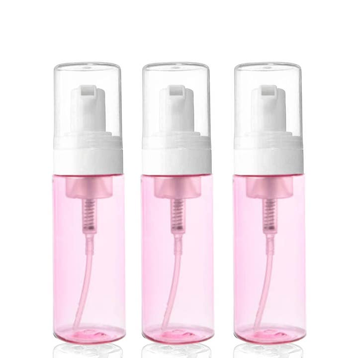 Vigor Path - Wholesale Soap Dispenser - 3-Pack Travel-Sized Foaming Pump Bottles - 100ml/3.3oz (Pink)