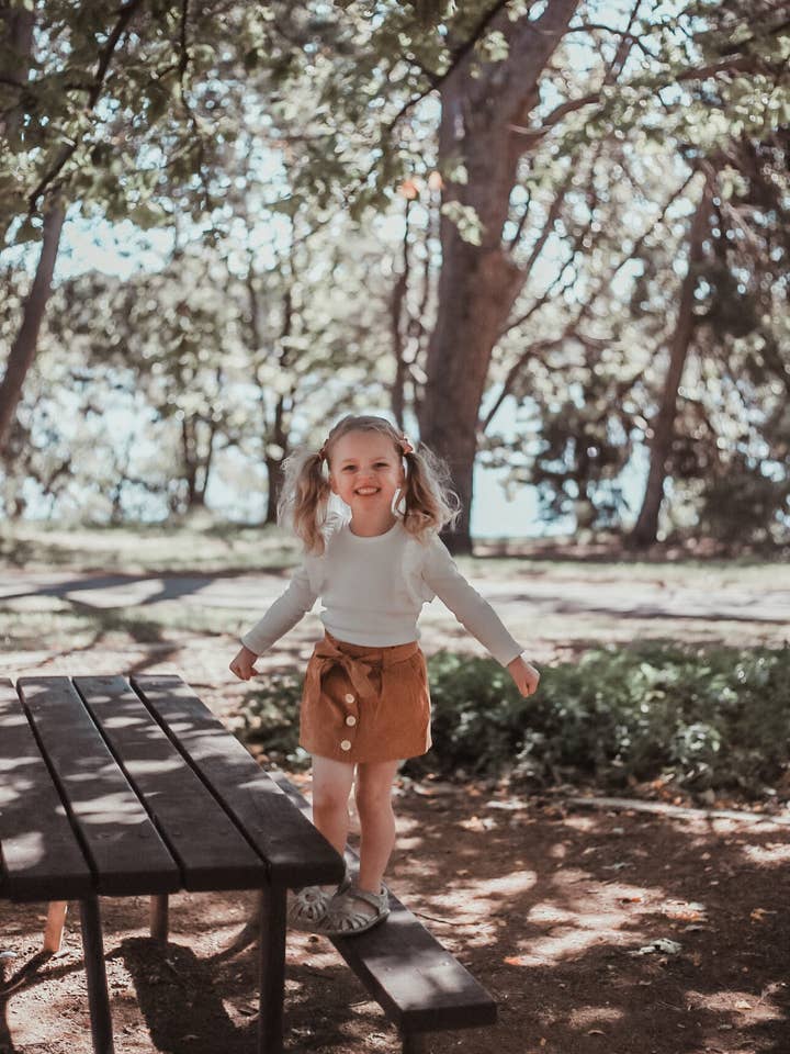 With Love for Kids - Wholesale Skirt – Kids - Heidi Mini Cord Skirt - TAN6