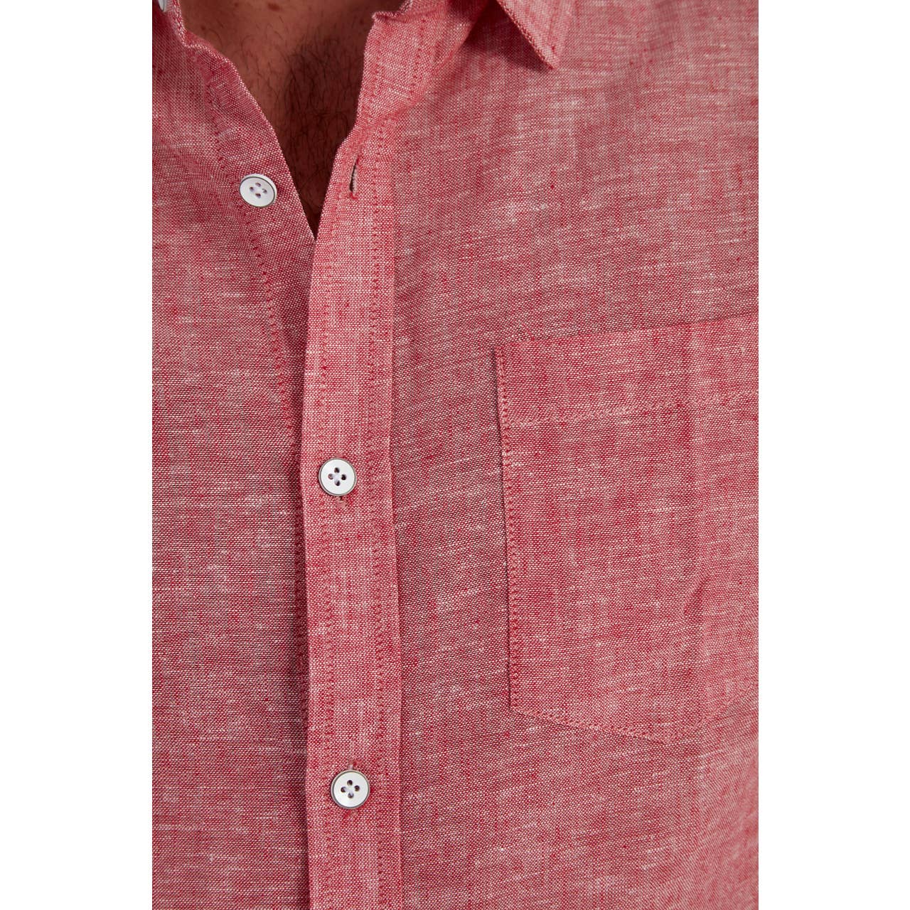 PX - Wholesale Button Down Shirt - Men's - Short Sleeve Solid Linen Shirt5