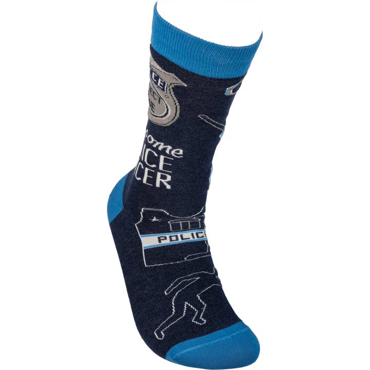 Primitives by Kathy - Wholesale Socks - Unisex - Awesome Police Officer Socks