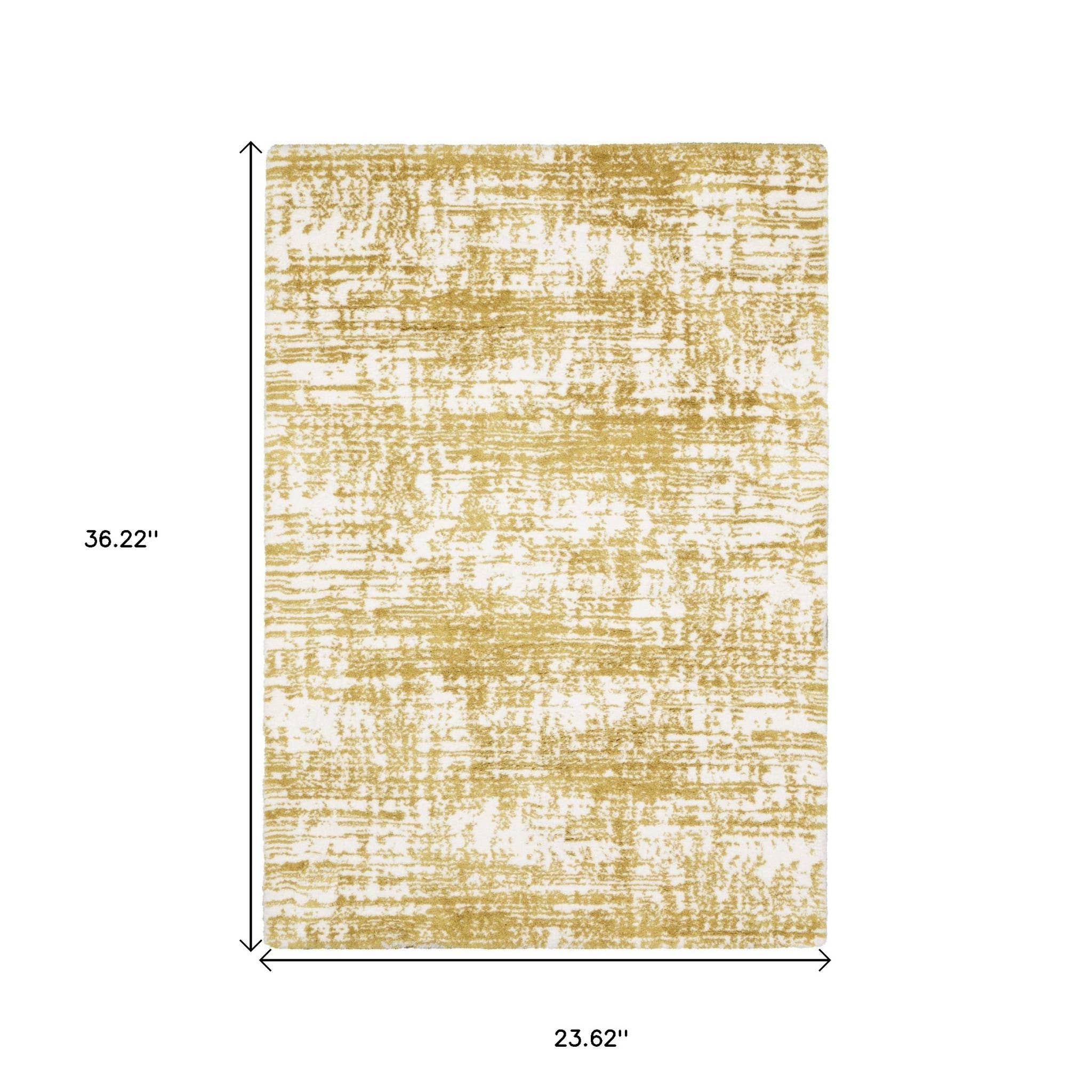 HomeRoots - Wholesale Area Rug - 2' X 3' Gold And Ivory Abstract Area Rug2