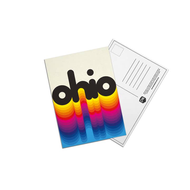 Carte postale arc-en-ciel de l'Ohio pour la vente par D&W Elements