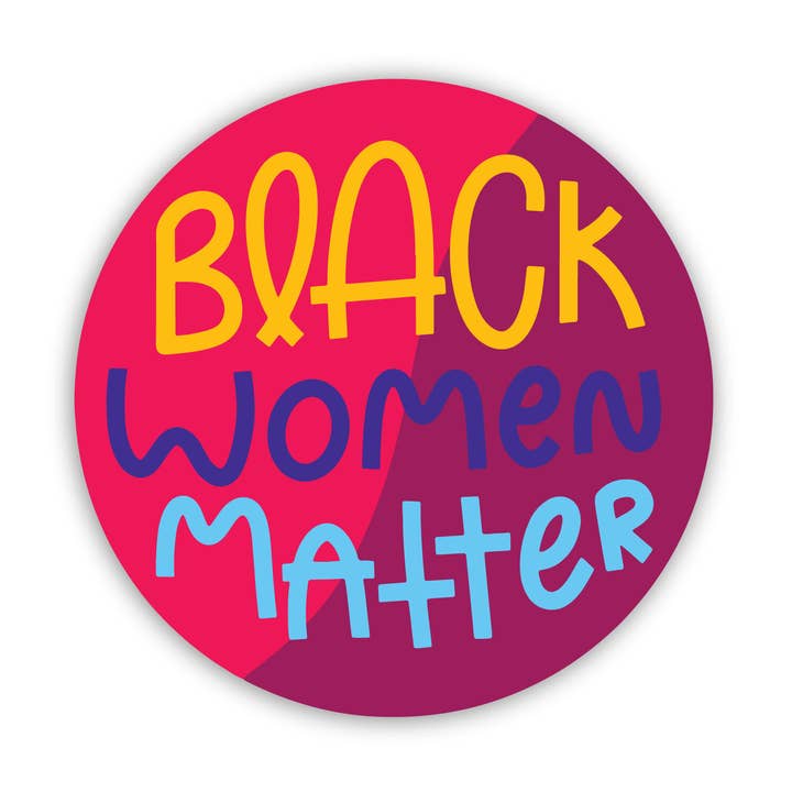 Zwarte vrouwen matter feministische sticker voor wholesale door Twentysome Design
