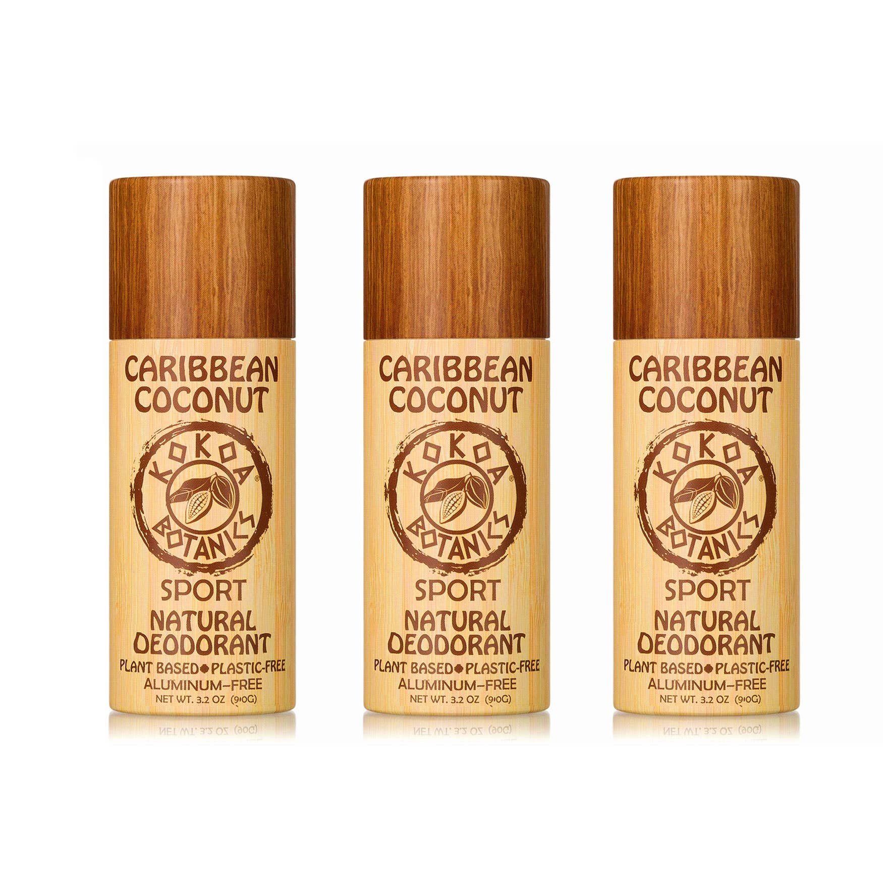 Kokoa Botanics - Wholesale Deodorant - Unisex - Detox Deodorant - Caribbean Coconut - Plastic-Free 3.2 oz3