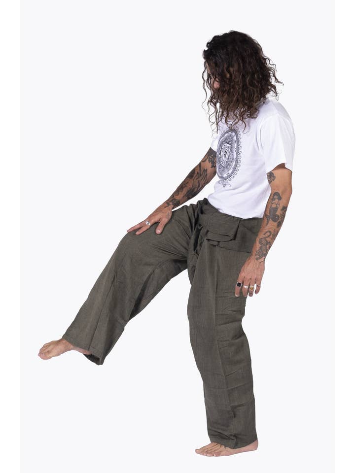 HimaOriginals - Venta al por mayor Pantalones - Mujer - Pantalón de algodón tailandés estilo pescador, boho hippie, ajuste relajado7