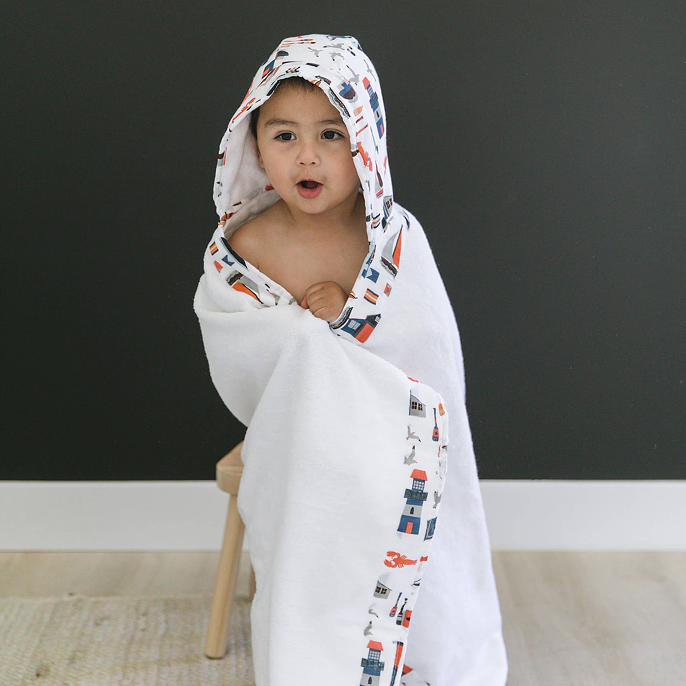 Bebe au Lait - Wholesale Hooded Towel - Kids & Baby - Nautical Toddler Hooded Towel5