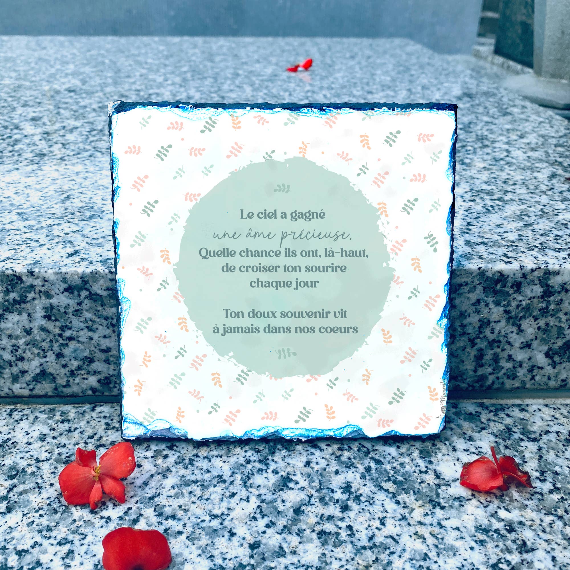 La vie en magenta – wholesale Utomhusdekor – Minnesplakett hyllning avliden – Begravningsdekoration2