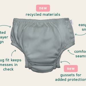 For Baby and Up - Green Sprouts - Wholesale Swim nappy – Baby - Eco Snap Swim Nappy-Coral Flamingo1