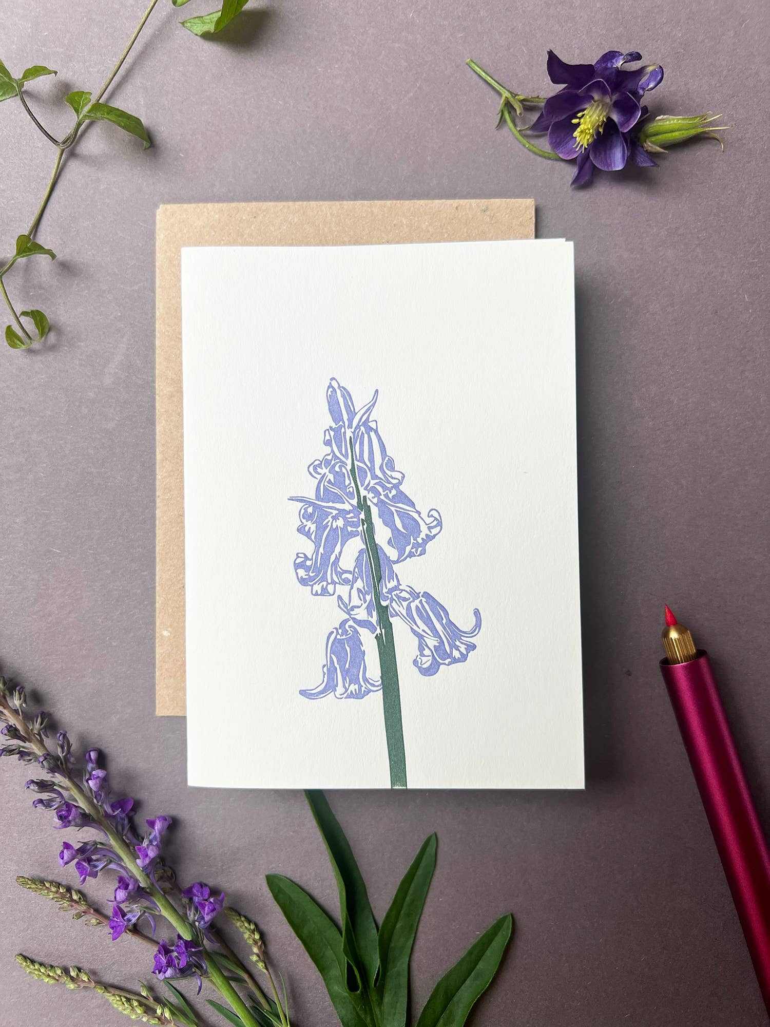 Penguin Ink - Wholesale Everyday Greeting Card - Bluebells Card