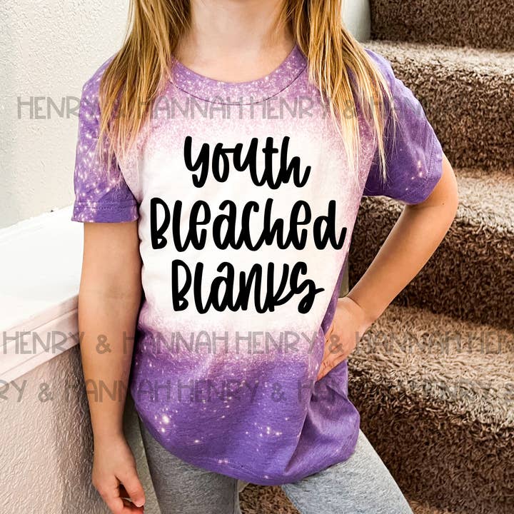 Chemises blanches blanchies pour jeunes, 3001Y Bella Canvas Youth pour la vente par Henry and Hannah