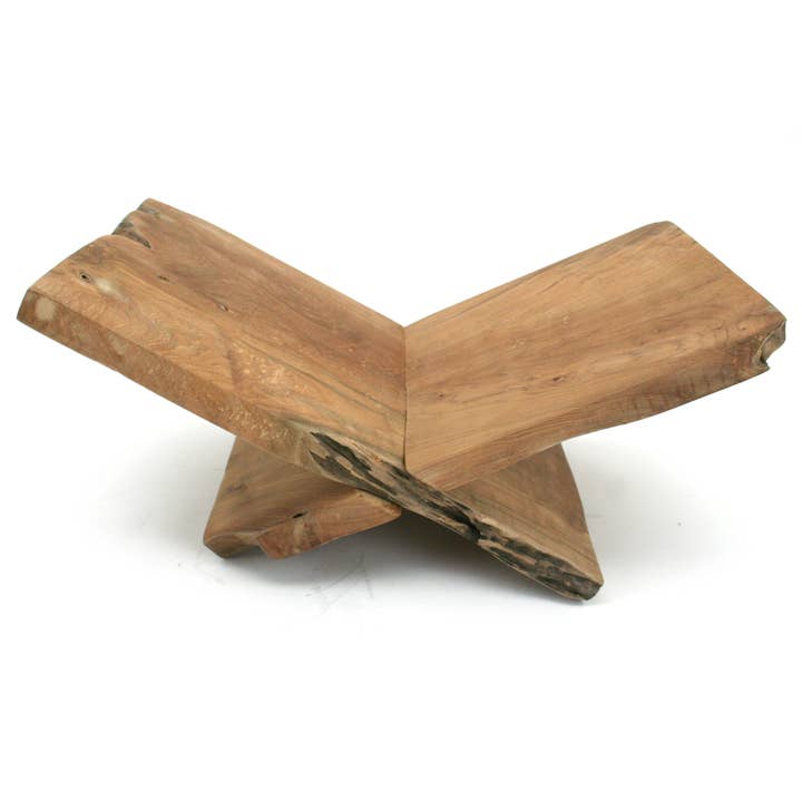 Hand Carved Wood Book Stand **LIMITED SUPPLY** for wholesale by Housewares & Tabletops by Contrast Inc.