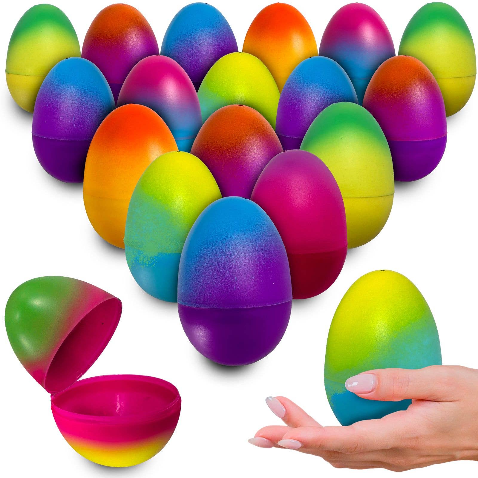 Stargo Brands Llc - Wholesale Classic Toy - Kids - 3 Inch Ombre Easter Egg - 8pc Set0