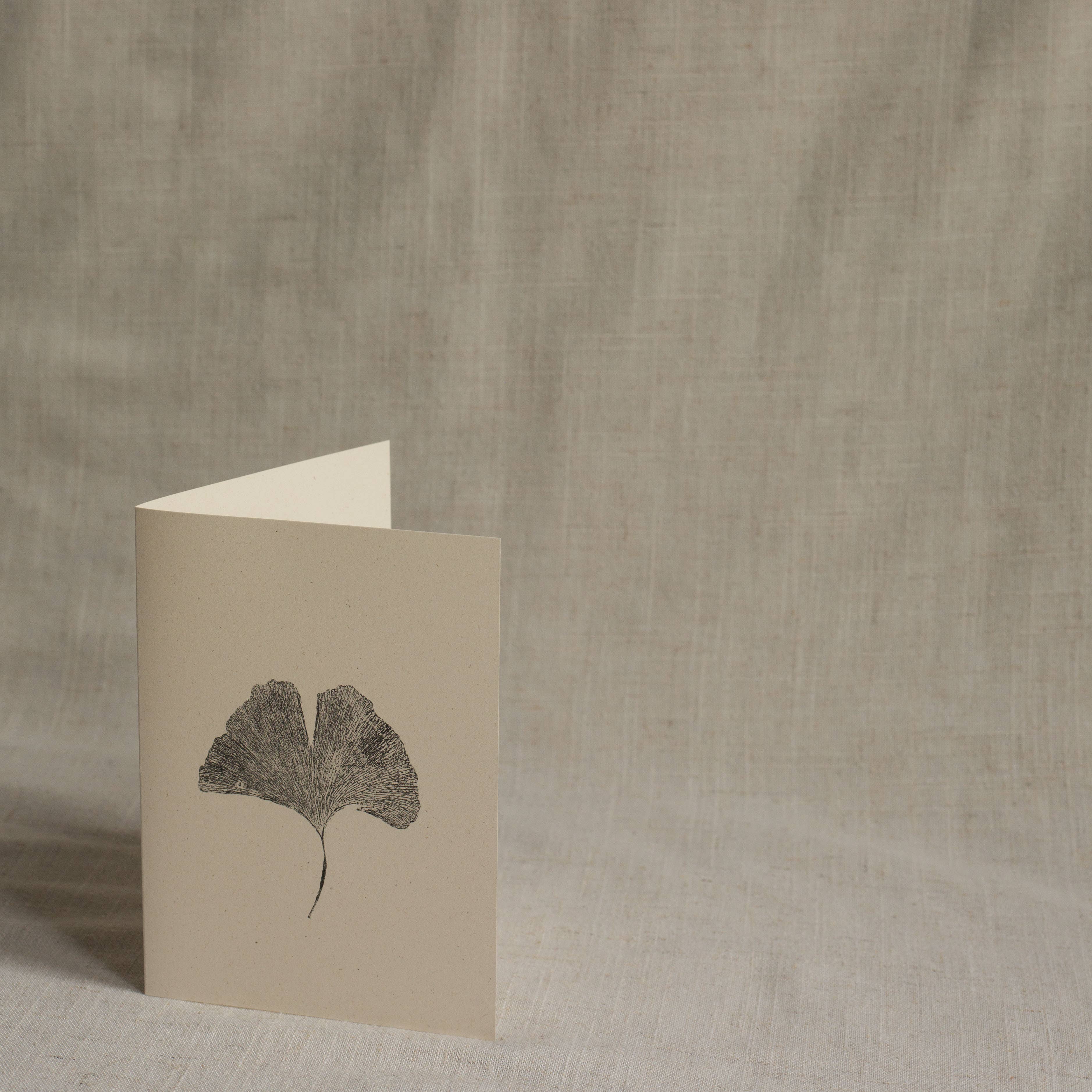 Alicia Breakspear – wholesale Everyday greeting card – Ginkgo Leaf Greeting Card A6 Recycled Card 4
