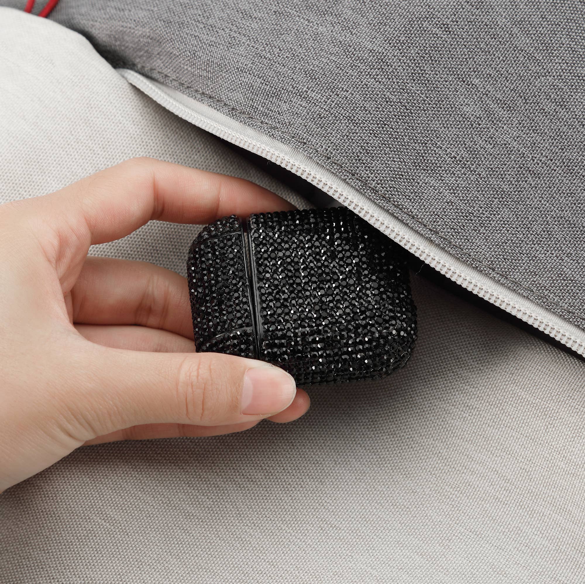 LAX Gadgets - Wholesale Earphone/Headphone Case - Unisex - Apple AirPods 2 Shiny Rhinestone Case with Retail Pack6