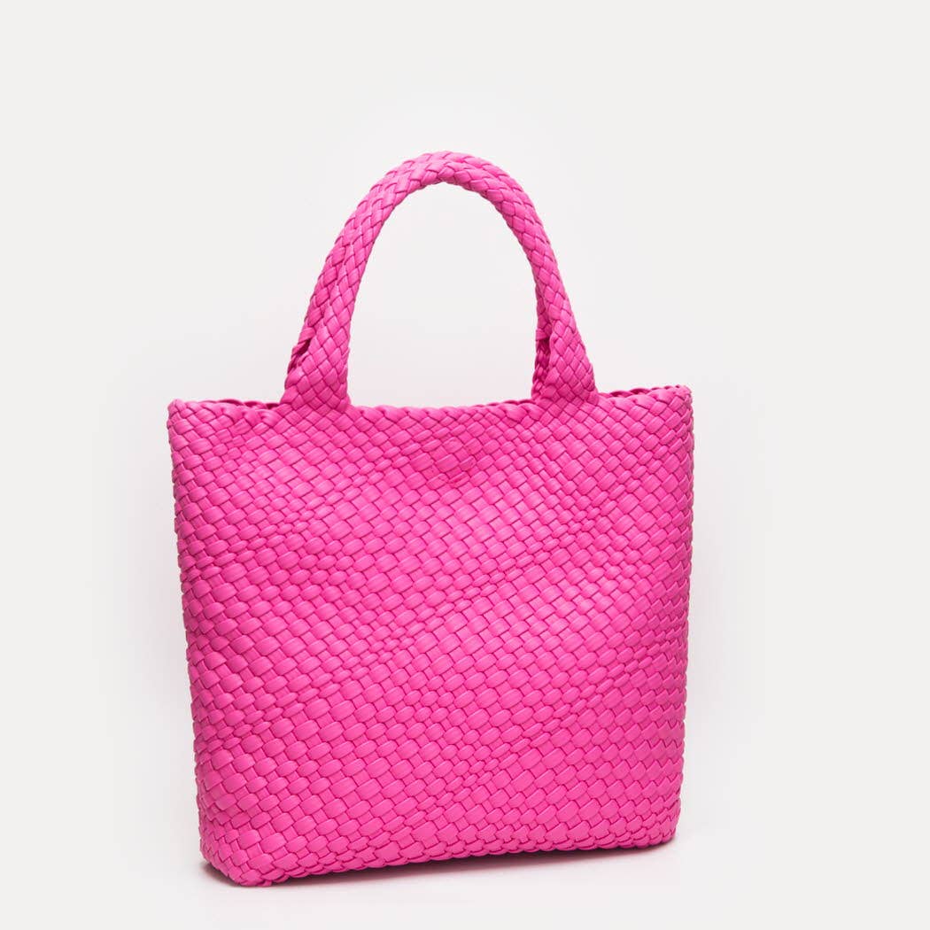 Fashion City – wholesale Tote bag – Women's – Woven Braided Tote Bag With Wristlet Pouch4