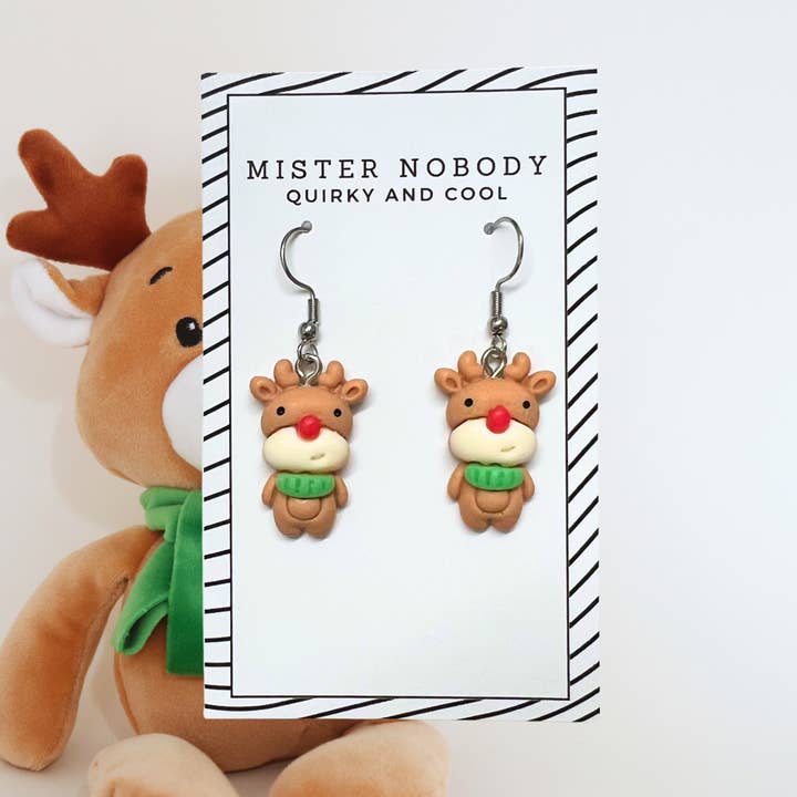 Reindeer with Scarf Mini Dangles for wholesale by Mister Nobody