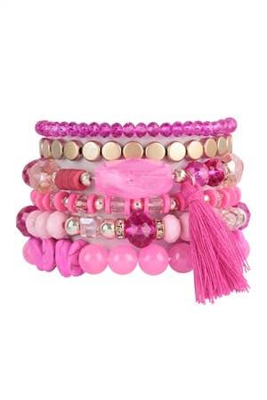 MYS Wholesale Inc - Wholesale Beaded Bracelet - Boho Charm Tassel Bracelet14