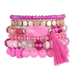 MYS Wholesale Inc - Wholesale Beaded Bracelet - Boho Charm Tassel Bracelet14