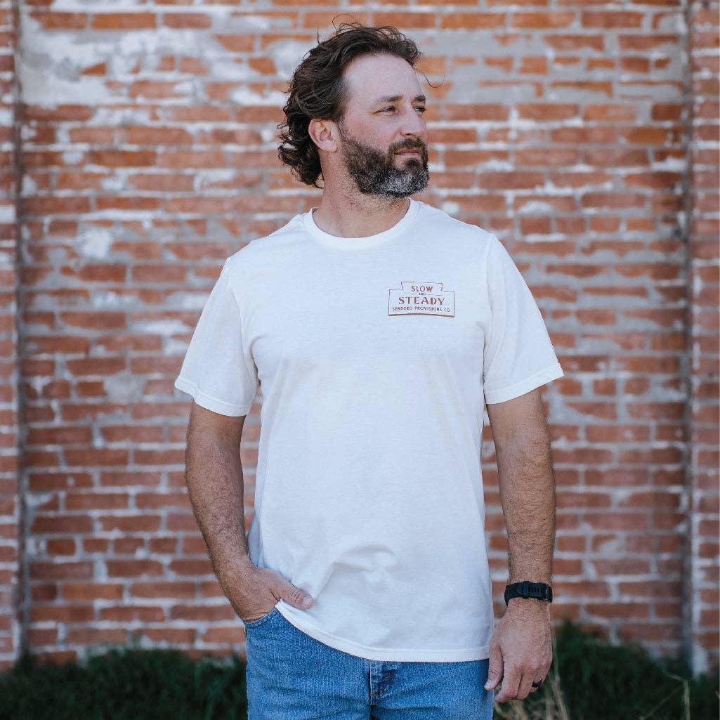 Vintage White Slow & Steady T-Shirt for wholesale on Faire2