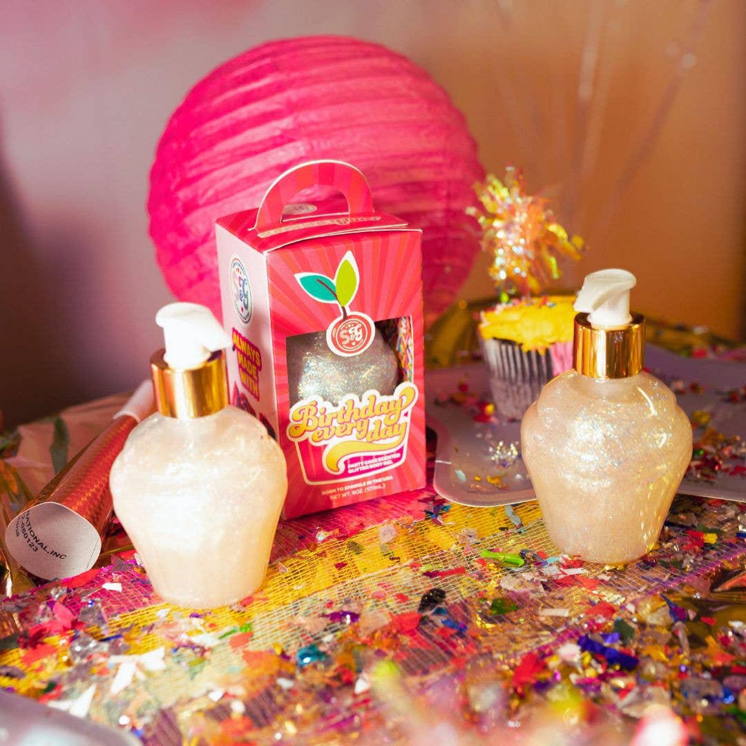 Sunshine & Glitter - Vente Paillettes pour le corps - Gel pour le corps Birthday Every Day Glitter Aloe3