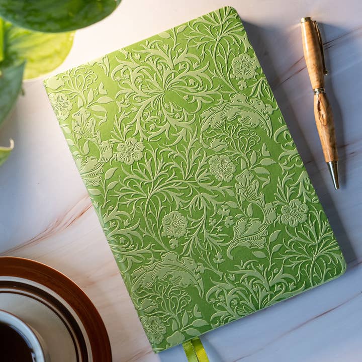 William Morris: Seaweed Artisan Art Notebook for wholesale by Flame Tree Gift