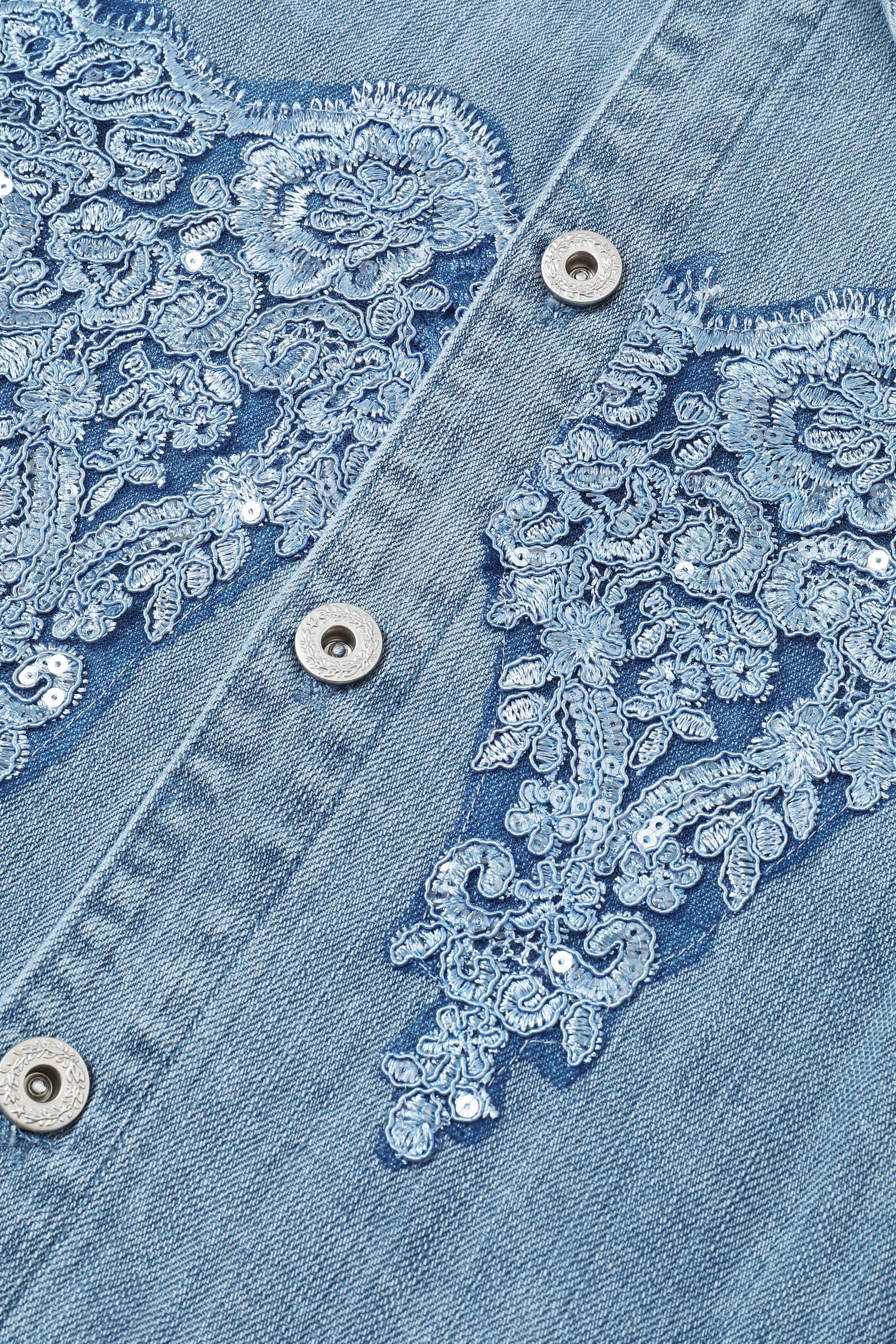 RIVIR - Wholesale Denim Jacket - Women's - Sequin Kissed Denim Jacket8