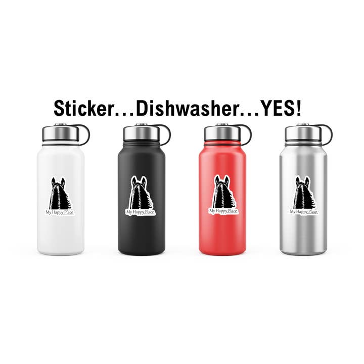 Horse Hollow Press - Wholesale Sticker - 3" Tumbler Horse Sticker / My Happy Place / WATERPROOF14