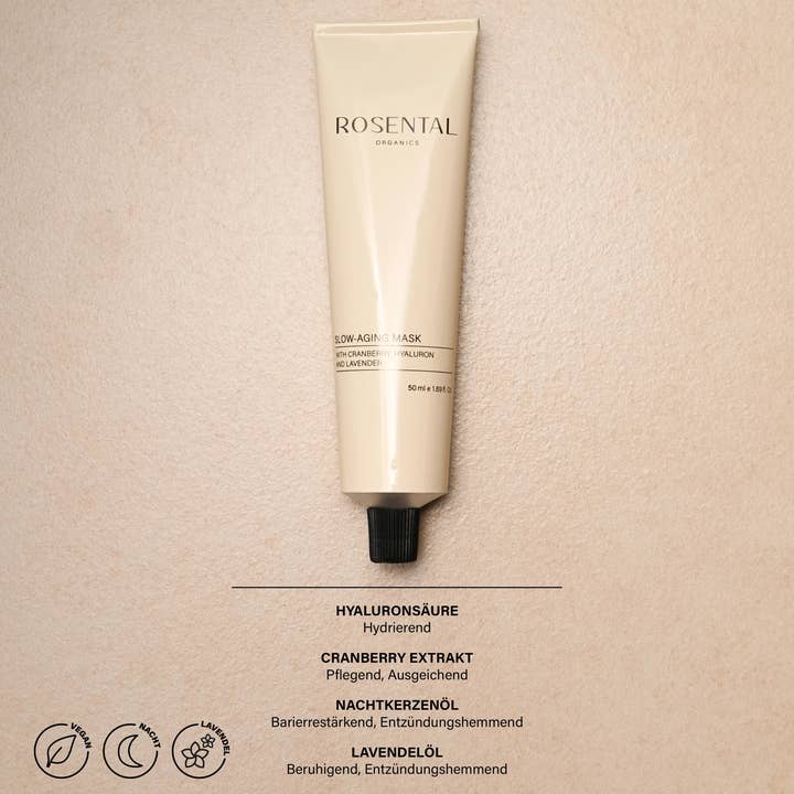 Rosental Organics - Wholesale Skincare Face Mask - Slow-Aging Mask | with Cranberry, Hyaluronic Acid and Lavender2