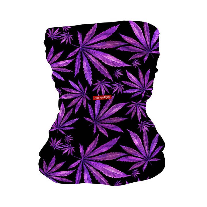 Purps Kush Neck Gaiter for wholesale by StonerDays Apparel
