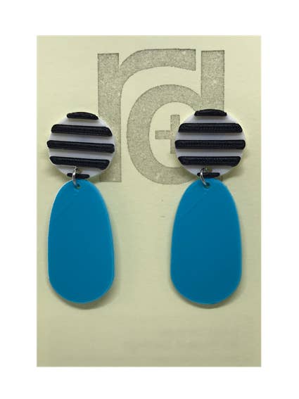 Yikes Stripes! 3D Printed Earrings for wholesale by R+D