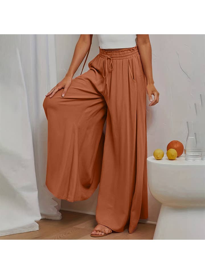 Lily Clothing - Wholesale Pants - Women's - High-Waisted Wide-Legged Pants Long Skirt Pants