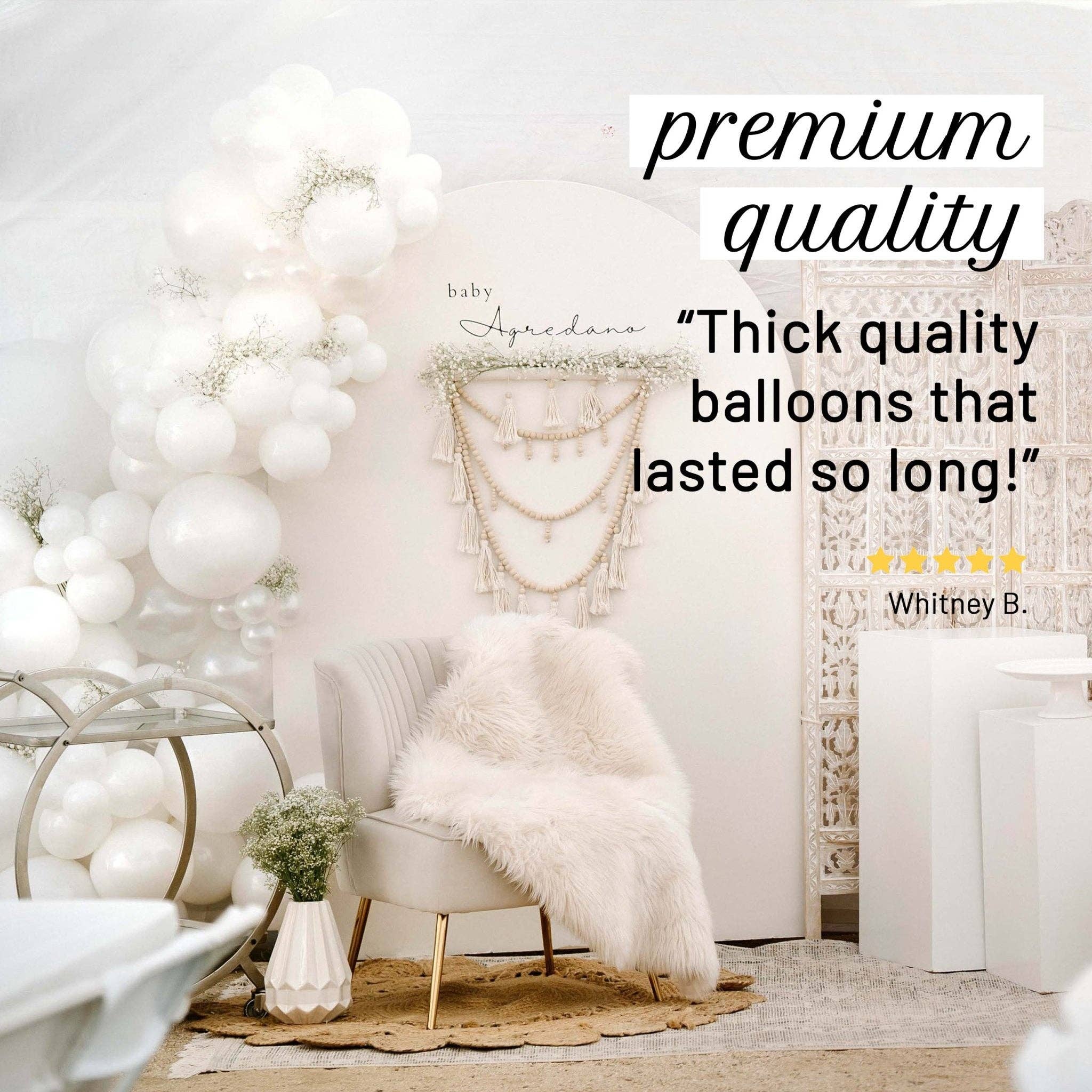 Ellie's Party Supply - Wholesale Balloon - All White Balloon Wedding Arch Kit - Balloon Garland Kit7