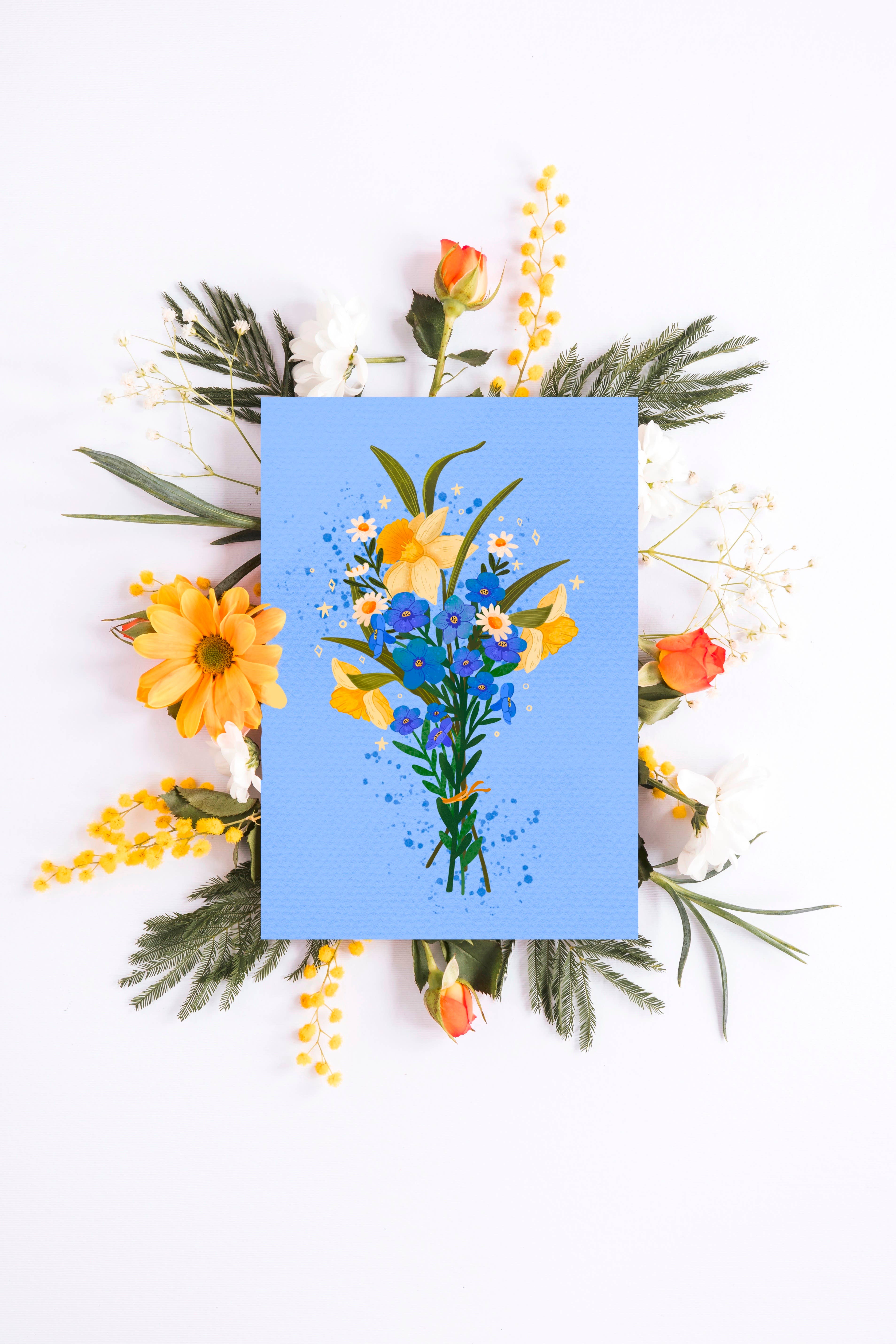 Split Moon Studios - Wholesale Postcard Set - A Set of Floral Post Cards - Post Card - Art Print0