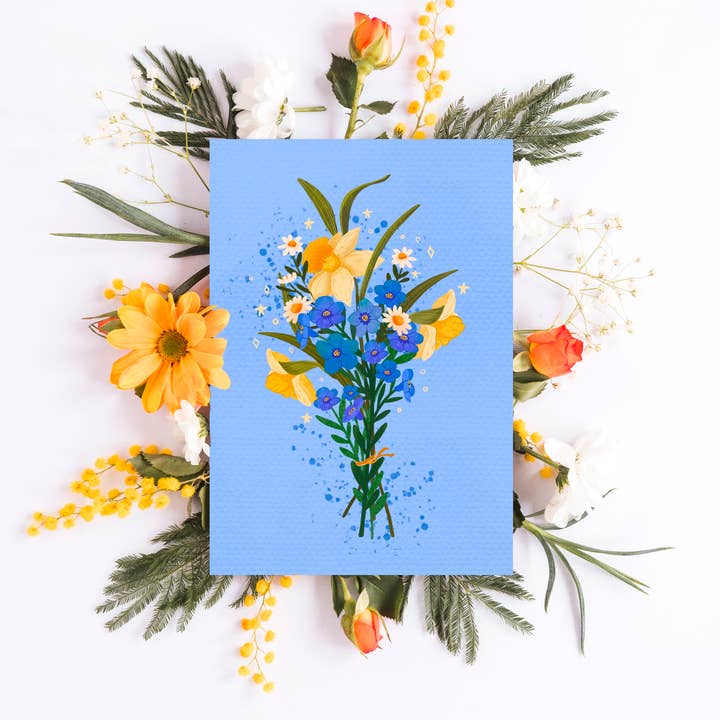 Split Moon Studios - Wholesale Postcard Set - A Set of Floral Post Cards - Post Card - Art Print