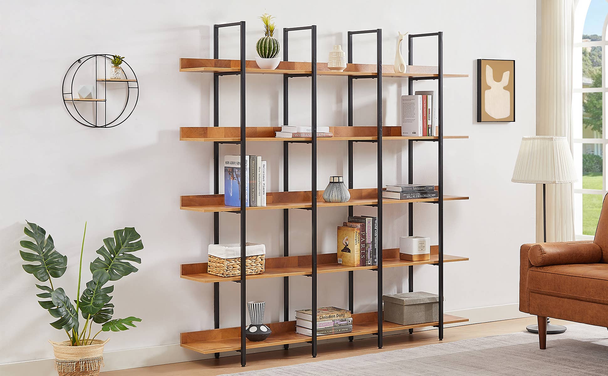 39F Inc. - Wholesale Bookcase - 5-Tier Industrial Bookcase Shelves Metal Frame,5 Colors26