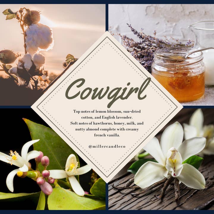 Miller Candle Co. - Venta al por mayor Ceras perfumadas - La cera Cowgirl Western se derrite