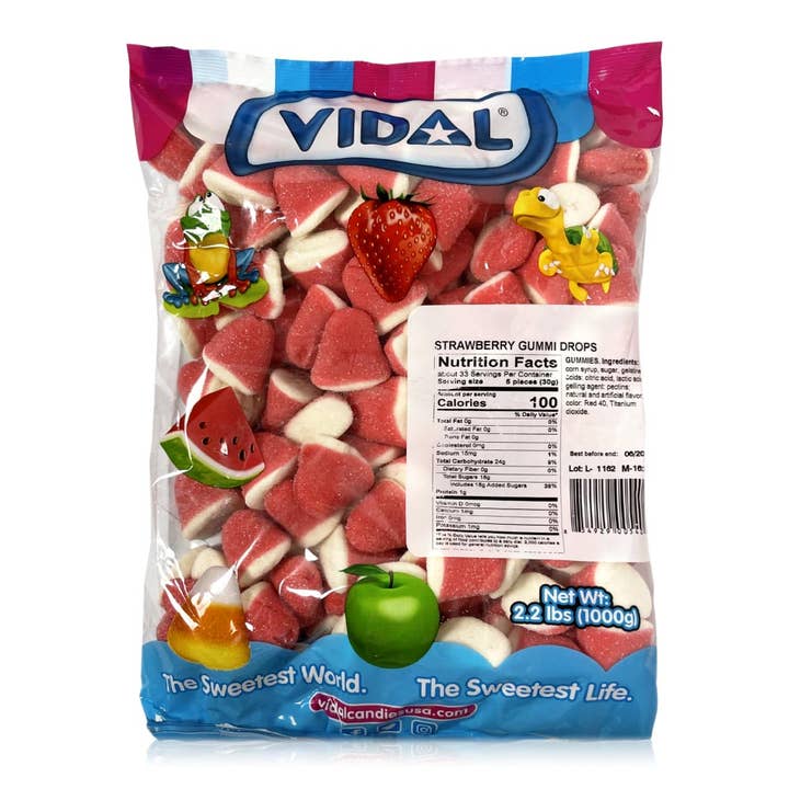Long Island Candy Factory - Vendita all'ingrosso Caramelle gommose - Vidal 1 kg Caramelle Gommose alla Fragola Sfuse