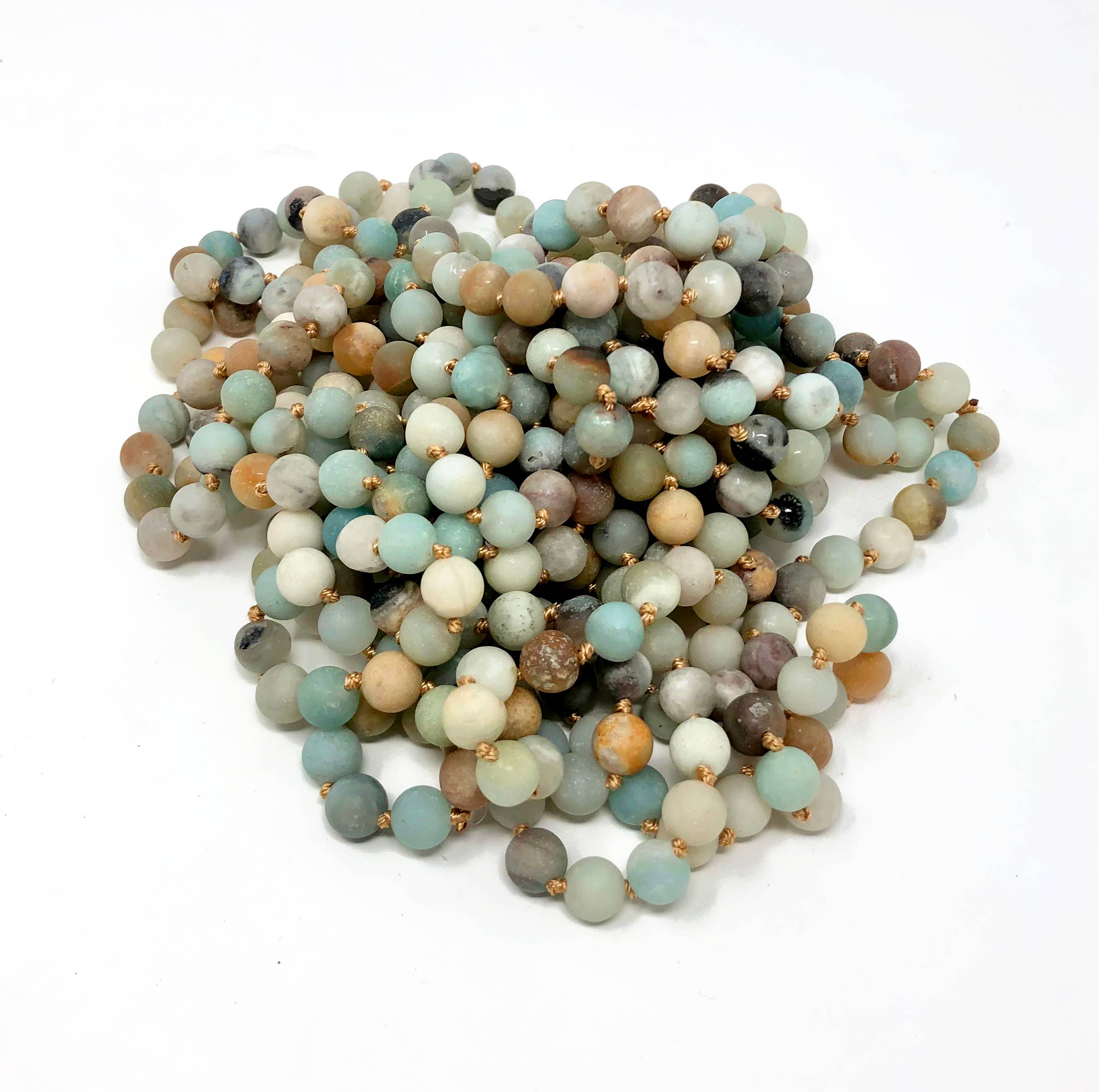 Jade Canyon - Wholesale Beaded/Pearl Necklace - Seafoam Amazonite Stone Necklace2