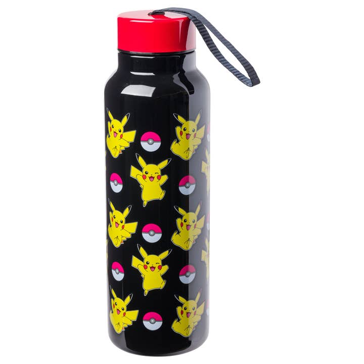 Pokemon Pikachu 27oz Stainless Steel Waterbottle with Strap for wholesale by Silver Buffalo