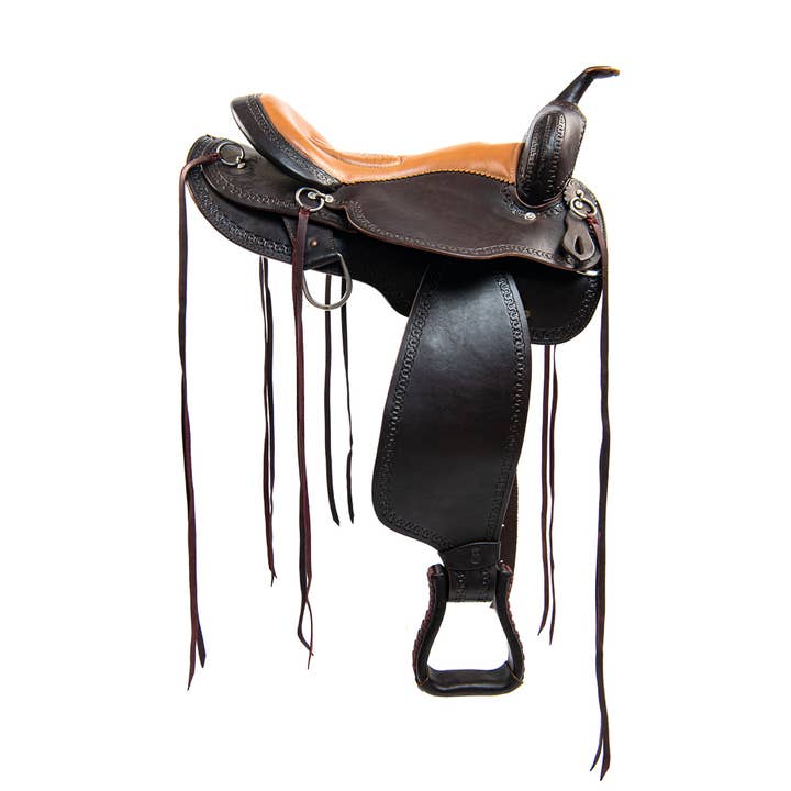 Western Saddle with Tooled Leather and Ergonomic Seat for wholesale by Pro Classic Global